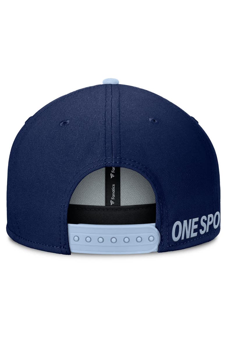 Men's Fanatics Navy Sporting Kansas City Sitter Snapback Hat, Alternate, color, Navy