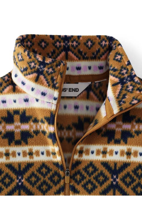 Lands' End Anyweather Fleece Quarter Zip Pullover In Multi