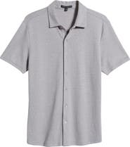 Robert Barakett Robbins Knit Short Sleeve Button-Up Shirt