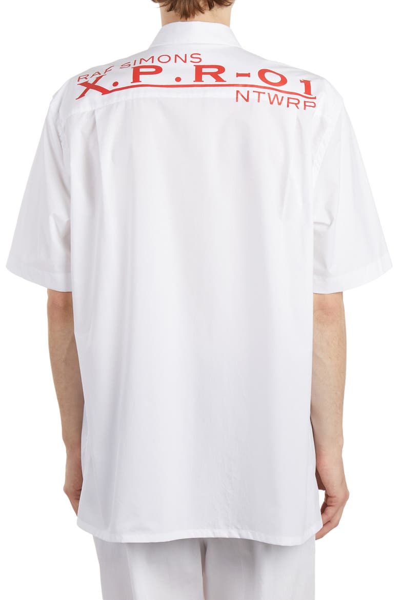 Graphic Oversize Cotton Shirt, Alternate, color, WHITE10