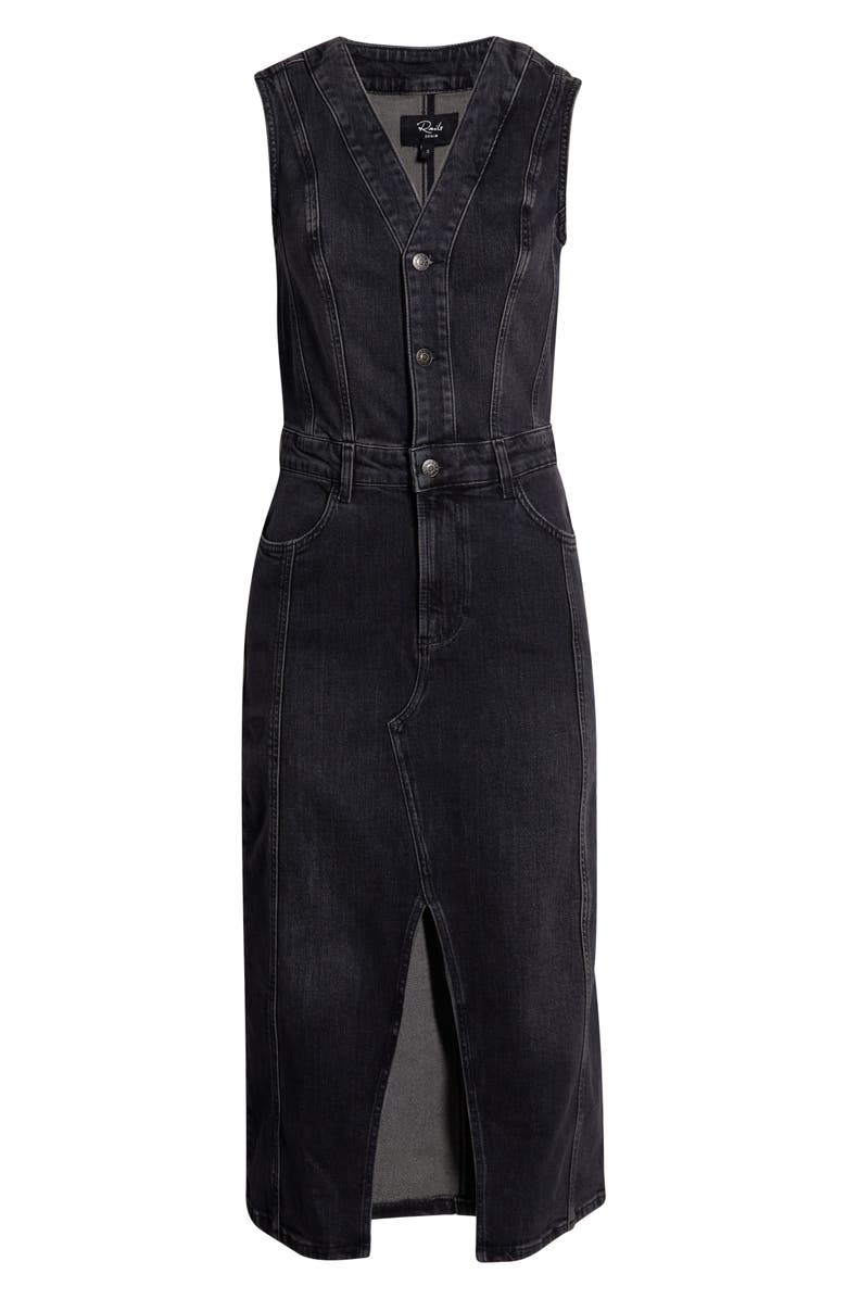 Rails Westwood Sleeveless Denim Dress, Alternate, color, Black Pearl