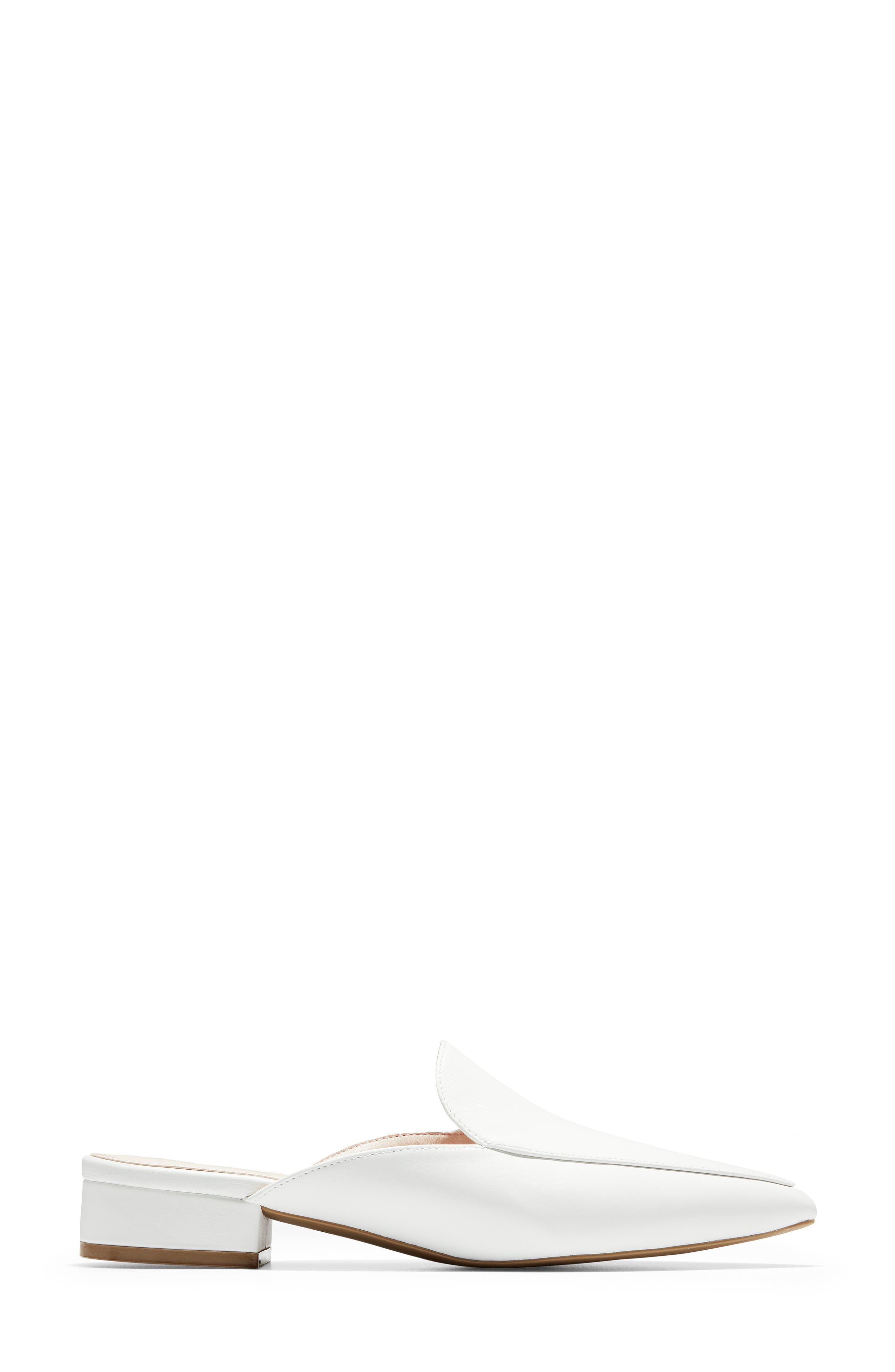 Piper Loafer Mule, Alternate, color, WHITE LEATHER