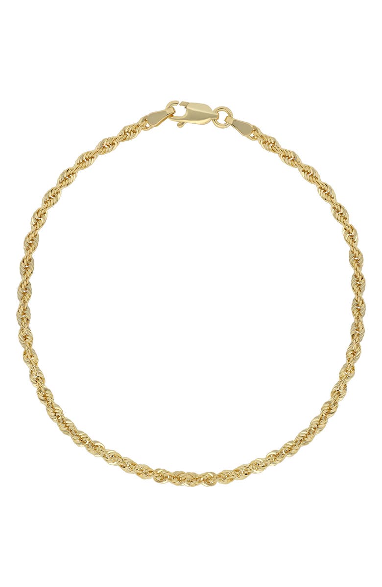Bony Levy Men's 14K Gold Rope Chain Bracelet, Main, color, 14K Yellow Gold