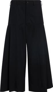Comme des Garçons Comme des Garçons Wool Gabardine Pleated Wide Leg Pants