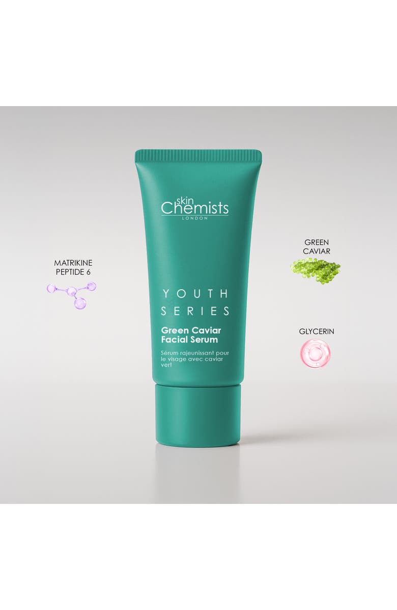 SKINCHEMISTS Youth Series Green Caviar Facial Serum 30ml, Alternate, color, White