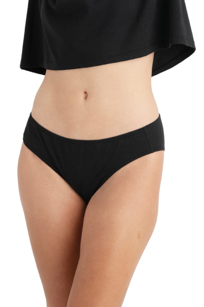2-Pack Organic Cotton Hipster Briefs, Main, color, BLACK