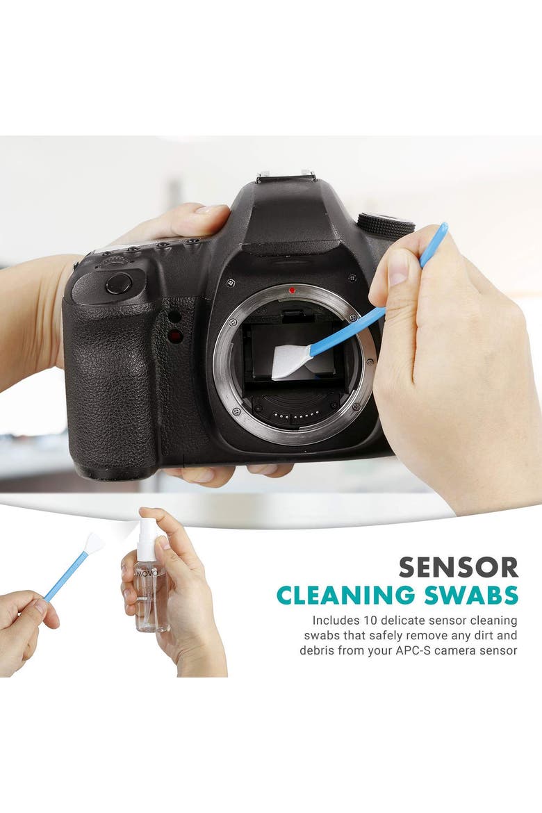 Deluxe Essentials Camera Sensor Cleaning Kit for DSLR Cameras, Alternate, color, Black