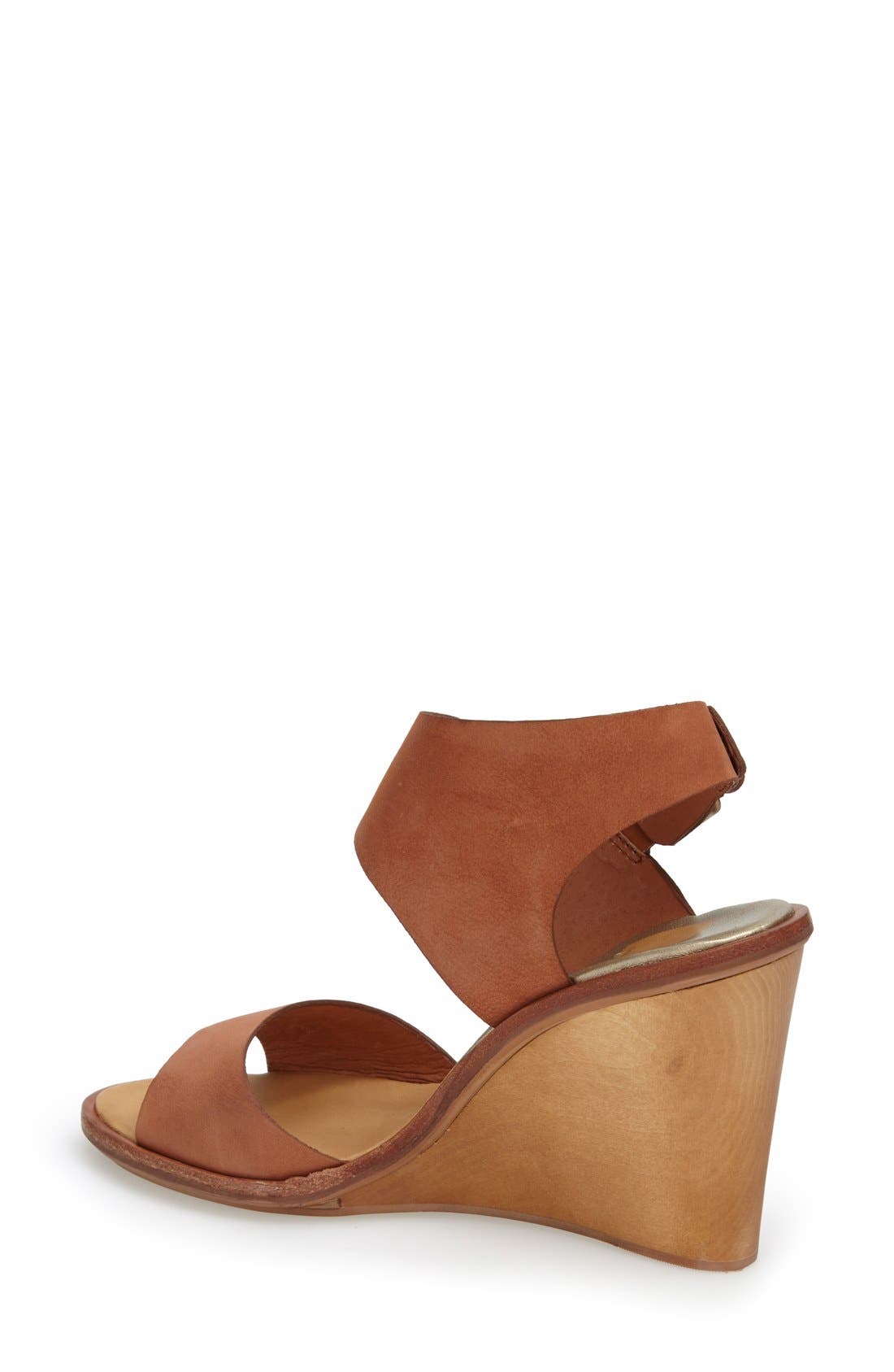 'Jodi' Snake Embossed Leather Wedge Sandal, Alternate, color, CLAY