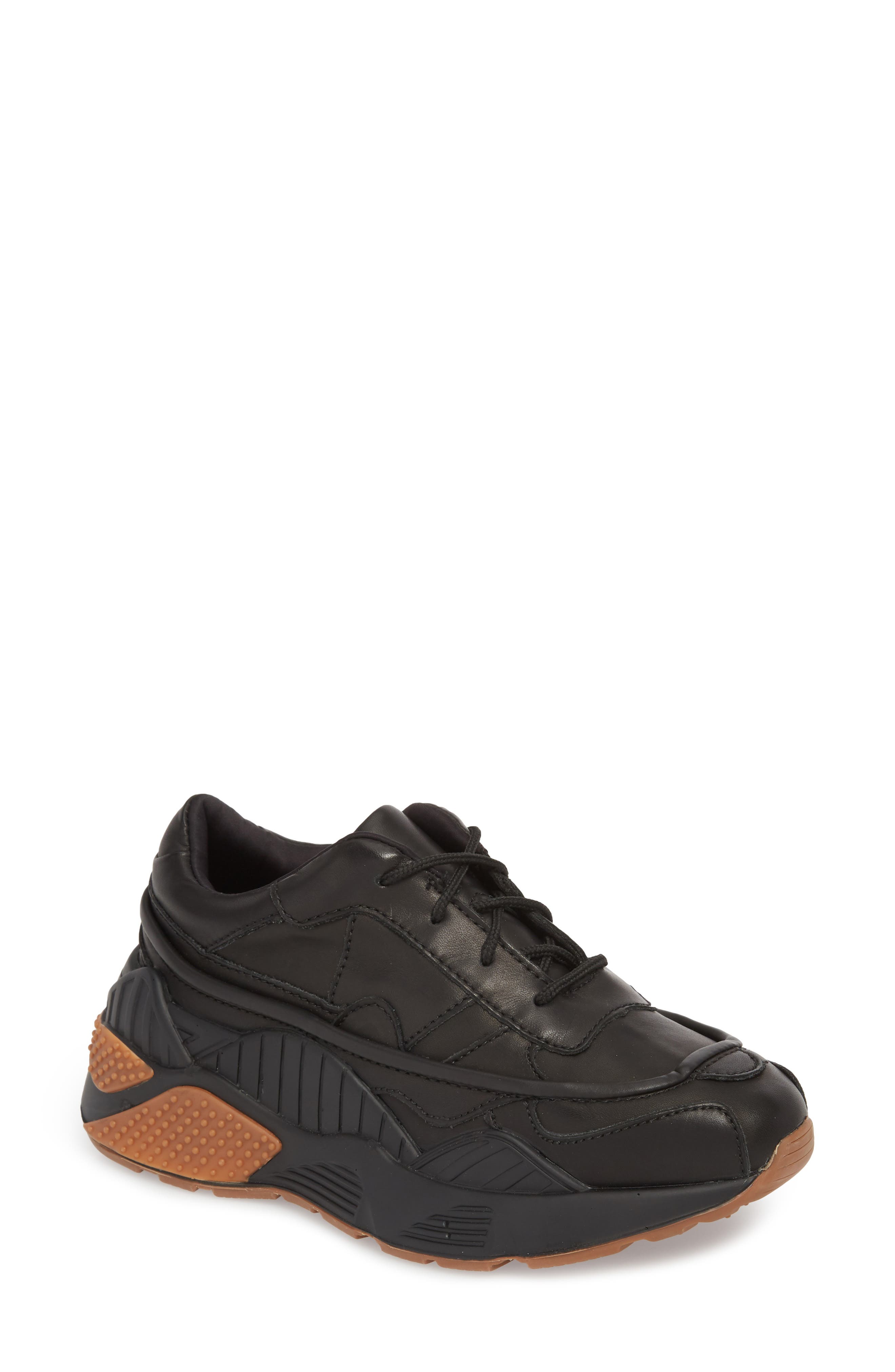 HMDI Platform Sneaker, Main, color, BLACK/ BLACK HONEY