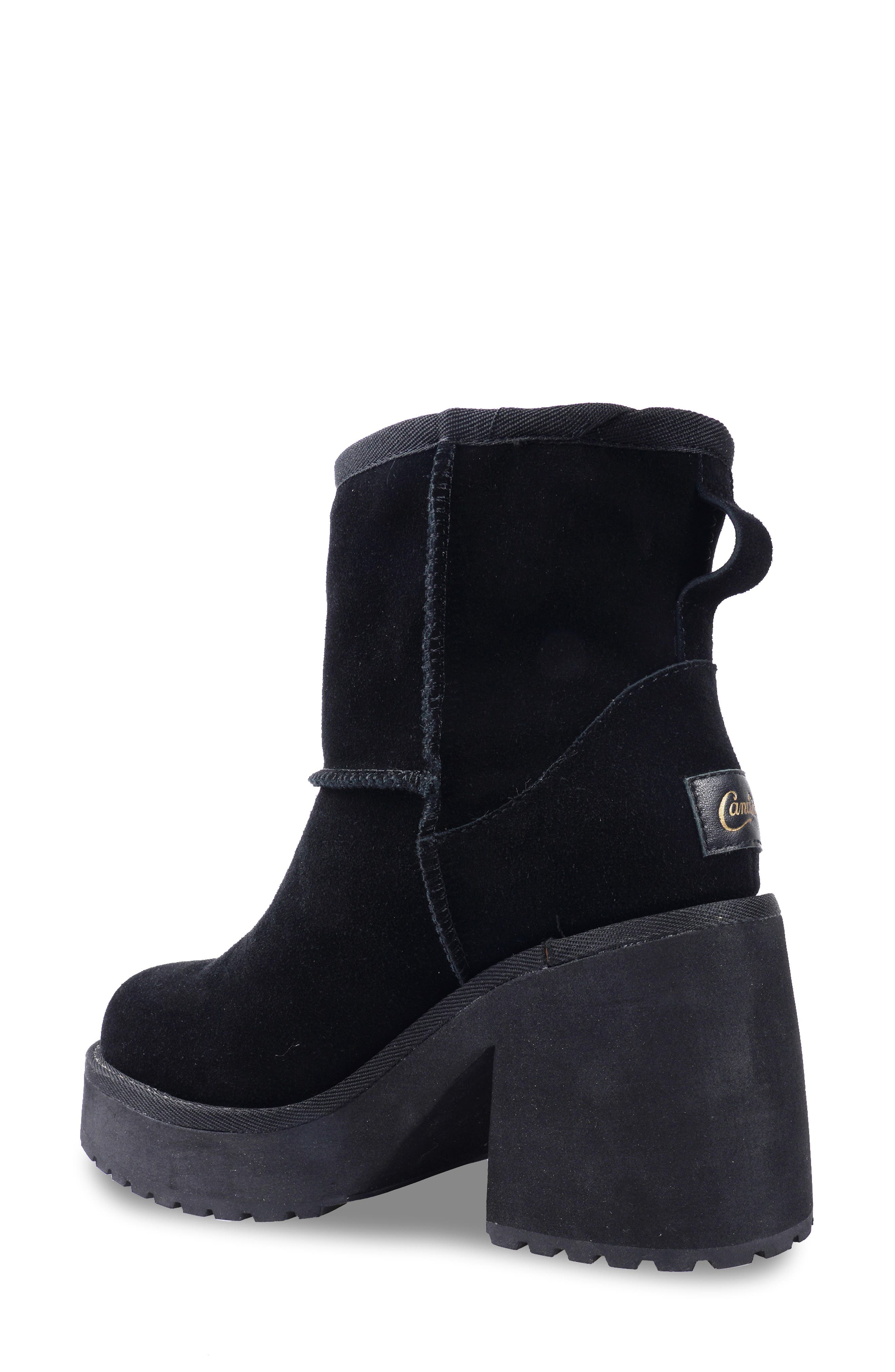 Candie's Luccia Platform Bootie, Alternate, color, Black Suede