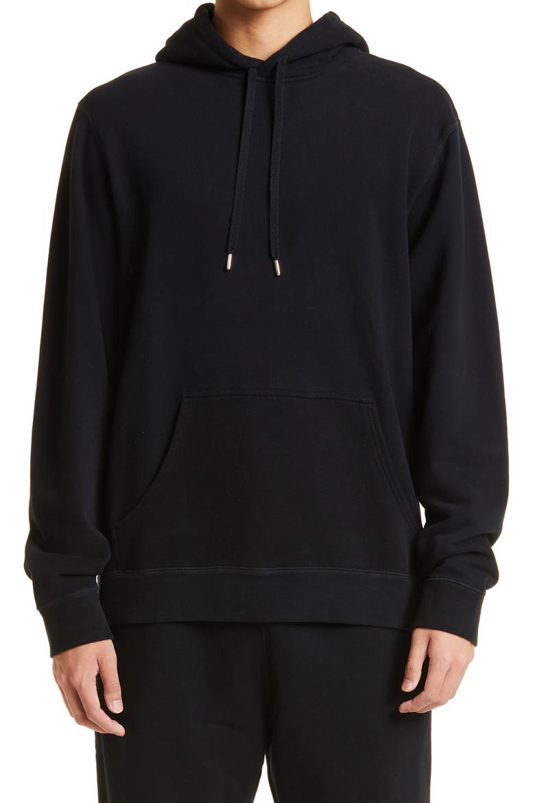 Men's Cotton French Terry Hoodie, Main, color, BLACK