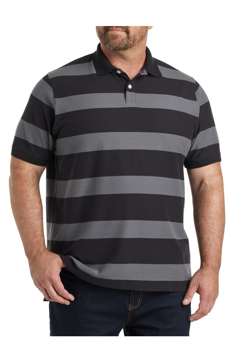 Harbor Bay by DXL Striped Polo Shirt, Main, color, 