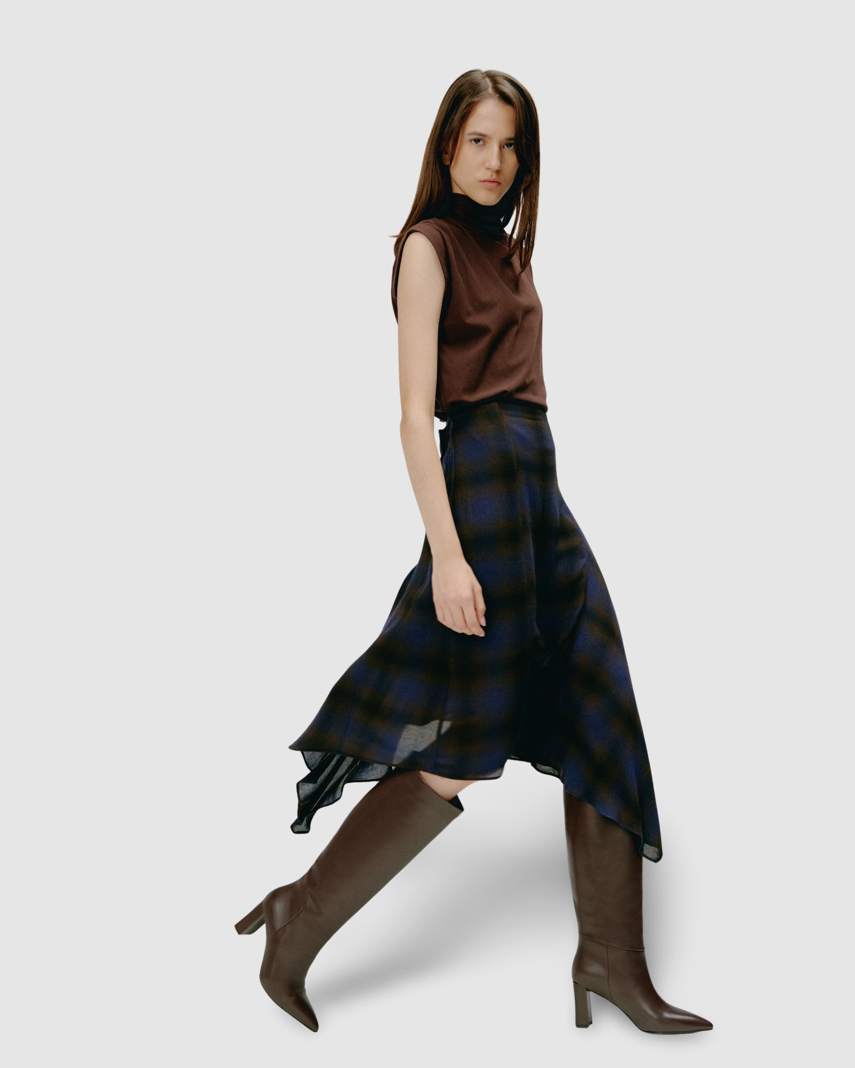 Tracey Wide Heel Long Boots - image 4