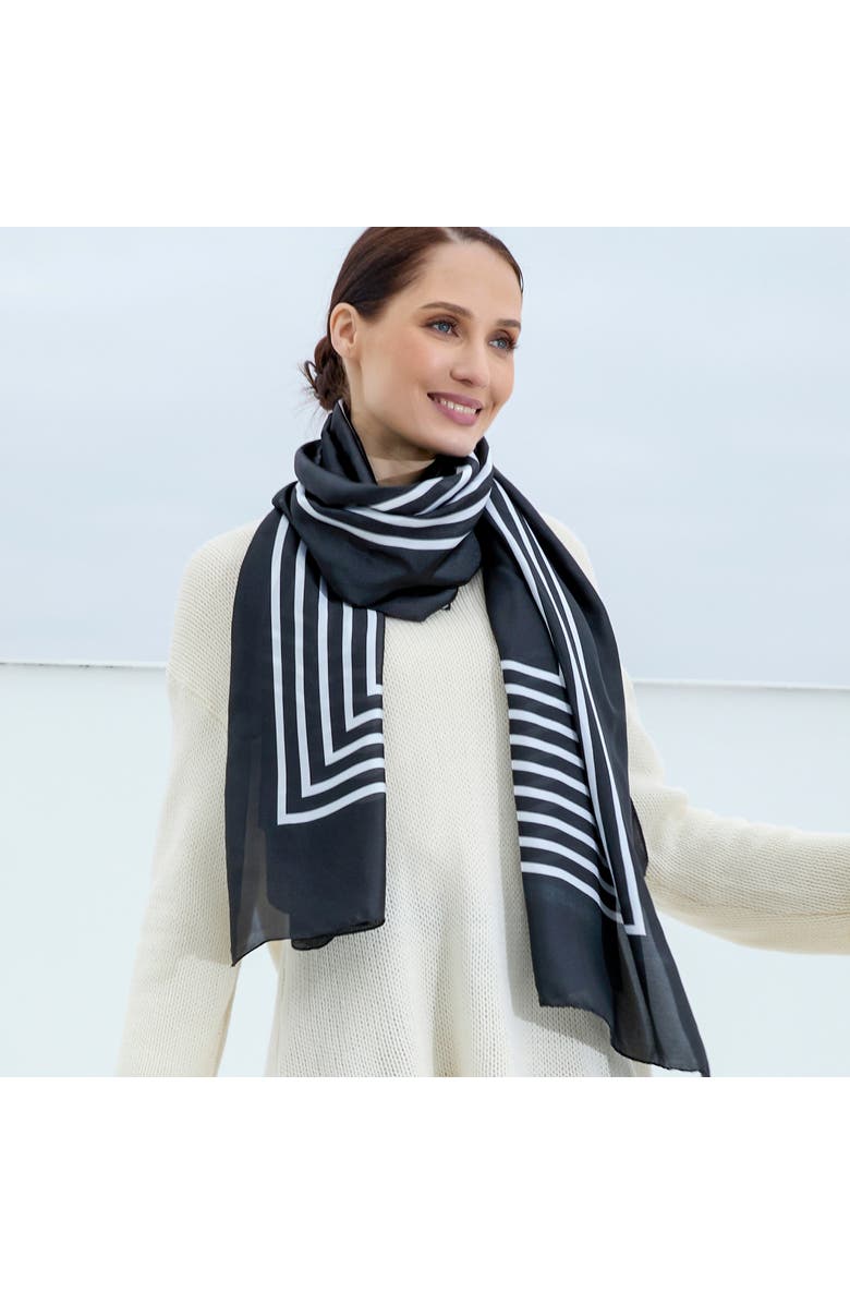 Youzey The Mia Scarf, Main, color, Black/White