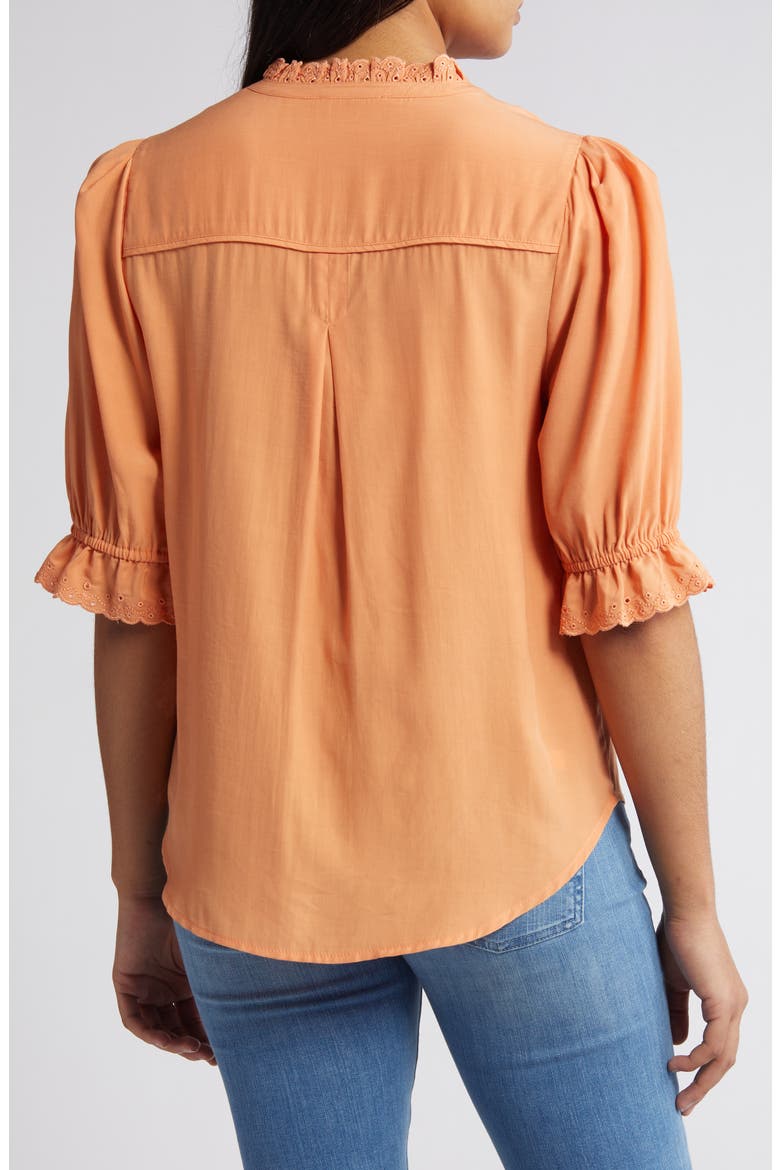 Eyelet Accent Top, Alternate, color, AUTUMN SUNSET