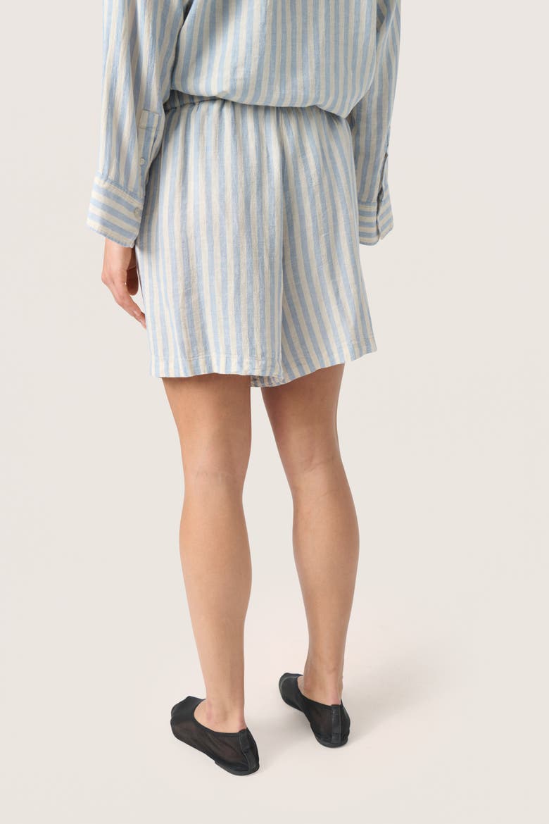 Belira Wide Leg Elastic Waist Shorts, Alternate, color, Skyway Stripes