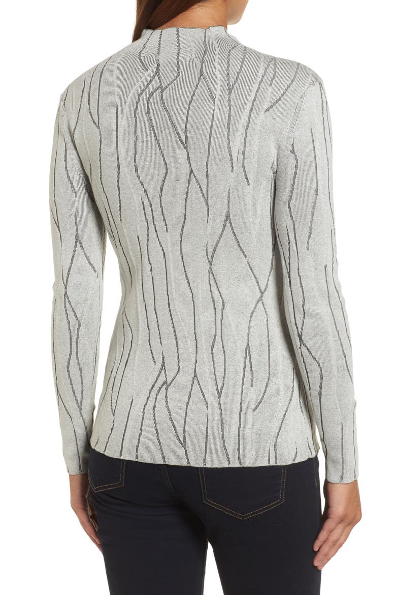 Artisanal Crackle Jacquard Sweater, Alternate, color, CHALK