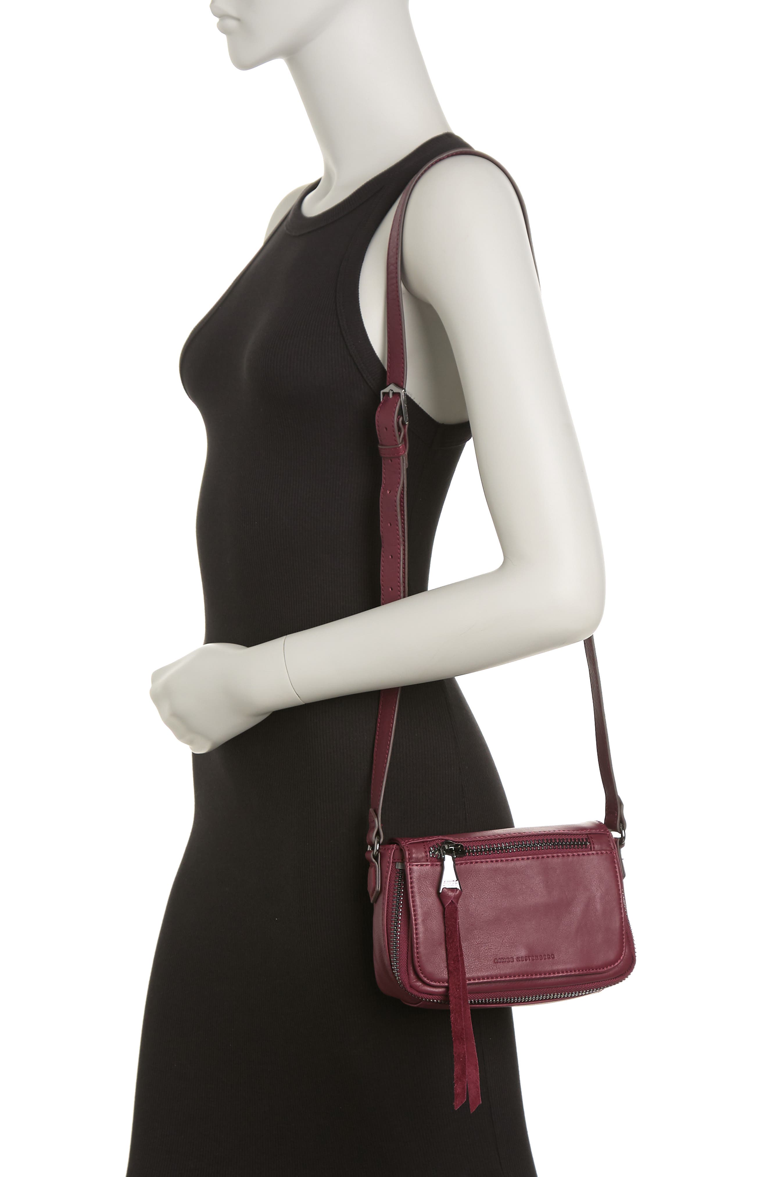 AIMEE Kestenberg Sorrento Leather Crossbody Bag, Alternate, color, Oxblood
