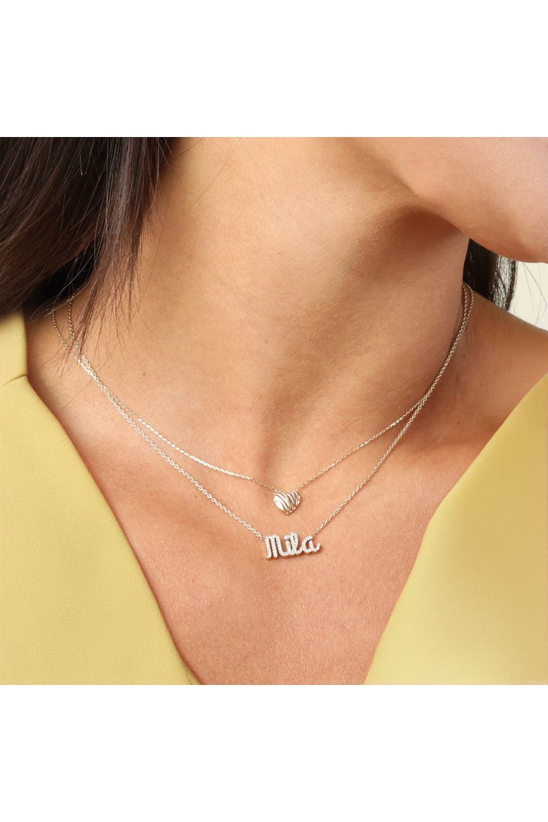 Scribble Heart Necklace, Alternate, color, Yellow Gold