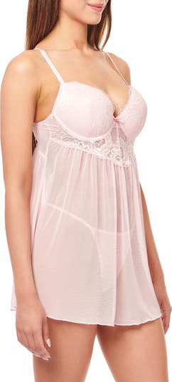 Molded Cup Lace Babydoll Chemise
