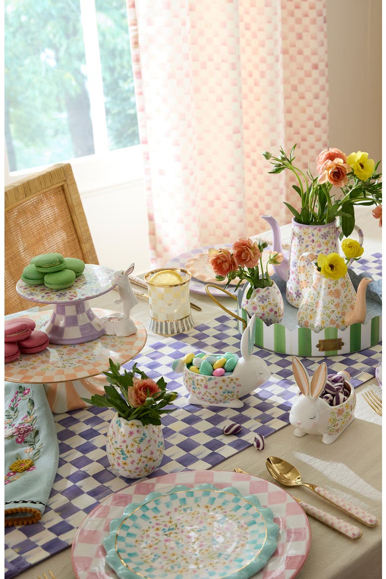 Violet Check Table Runner, Alternate, color, VIOLET