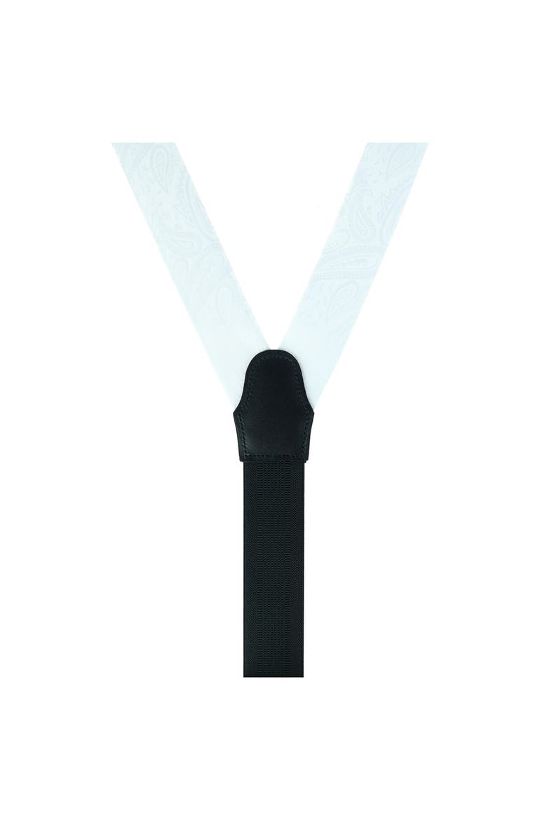 Banbury Paisley Silk Suspenders, Alternate, color, WHITE