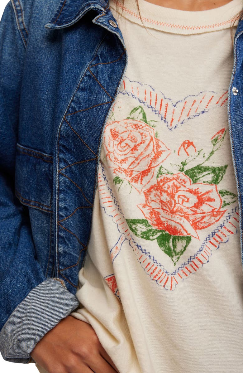 Free People Love Rose Oversize Graphic T-Shirt, Alternate, color, 