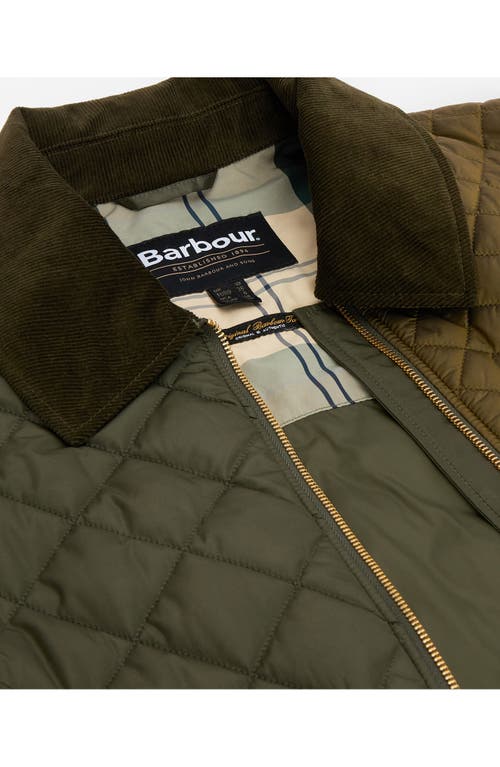 Barbour Danby Patchwork Quilted Jacket In Green