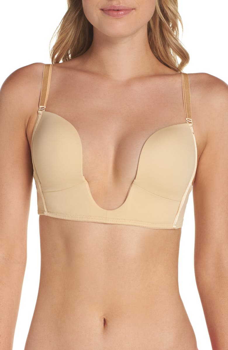 MAGIC Bodyfashion V-Bra Convertible Plunge Bra, Main, color, Latte