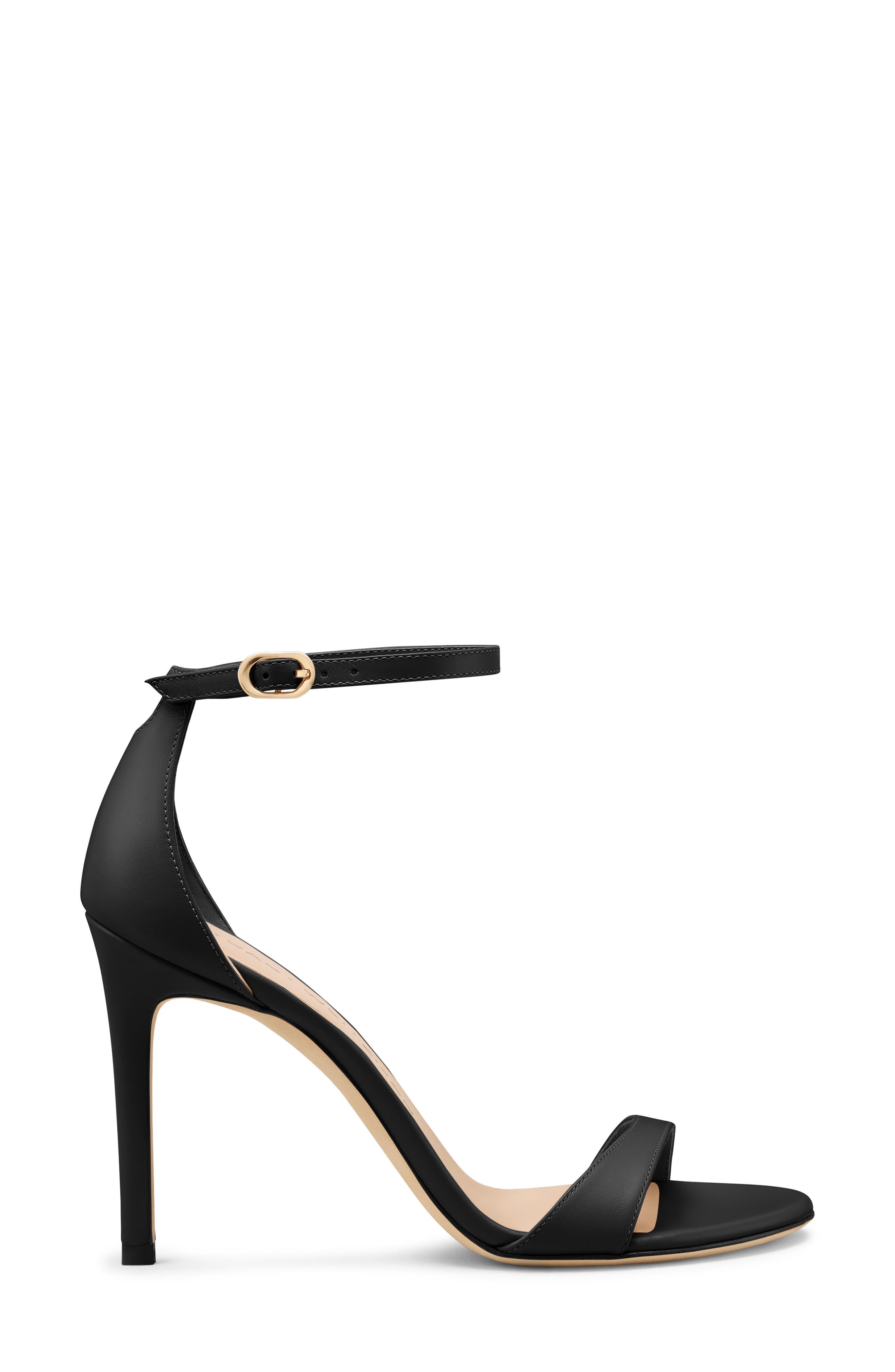 Stuart Weitzman Nudist II Sandal, Alternate, color, Black
