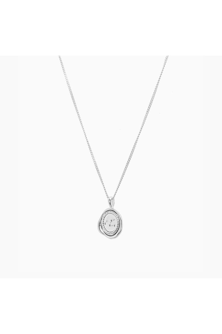 14k Gold Plated Seal Constellation Necklace 12 Zodiac Signs Gift Guide, Alternate, color, Silver - Cancer