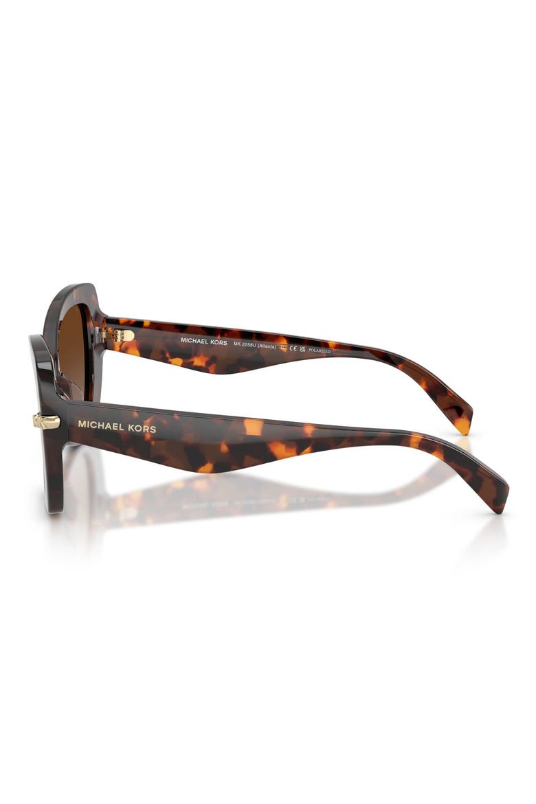 Atlanta 55mm Gradient Polarize Butterfly Sunglasses, Alternate, color, LUGGAGE TORTOISE / BROWN POLAR