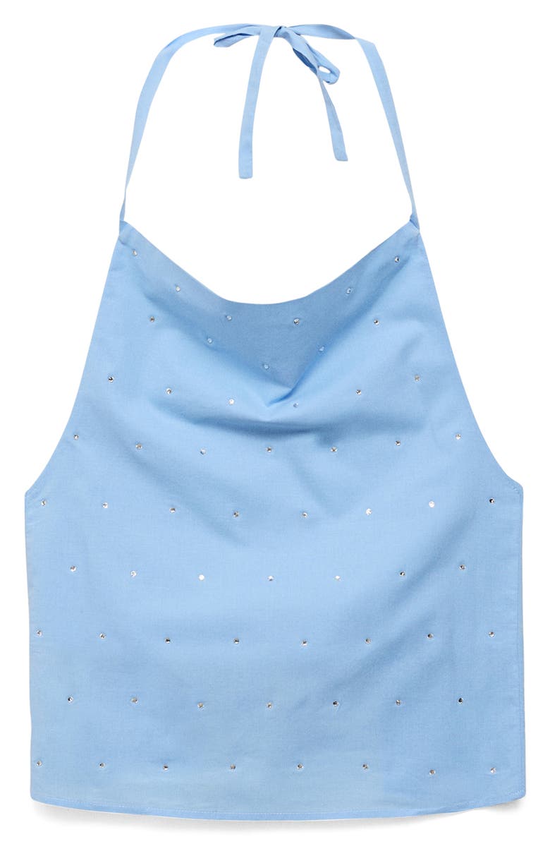MANGO Rhinestone Halter Top, Main, color, 