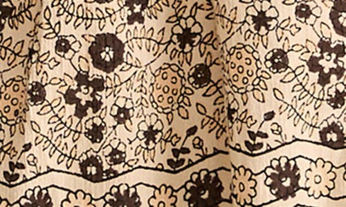 Lucky Brand Floral Embroidered Pintuck Cotton Mini Sundress In Neutral
