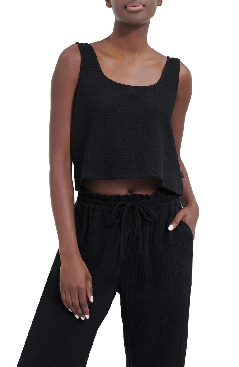 UGG<sup>®</sup> Cinthia Cotton Gauze Crop Tank Top, Main, color, 