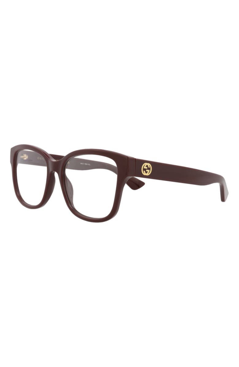Gucci 54mm Square Sunglasses, Alternate, color, Red Red Transparent