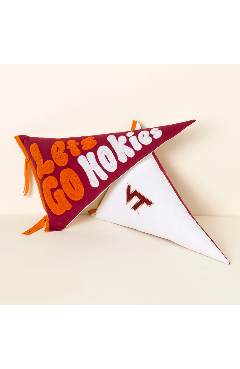 Uncommon Goods Your College Cheer Pennant Pillow, Alternate, color, Virginia Tech