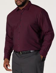 HAGGAR Big & Tall Textured Wrinkle-Free Dress Shirt