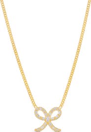 SHYMI Cubic Zirconia Ribbon Pendant Necklace