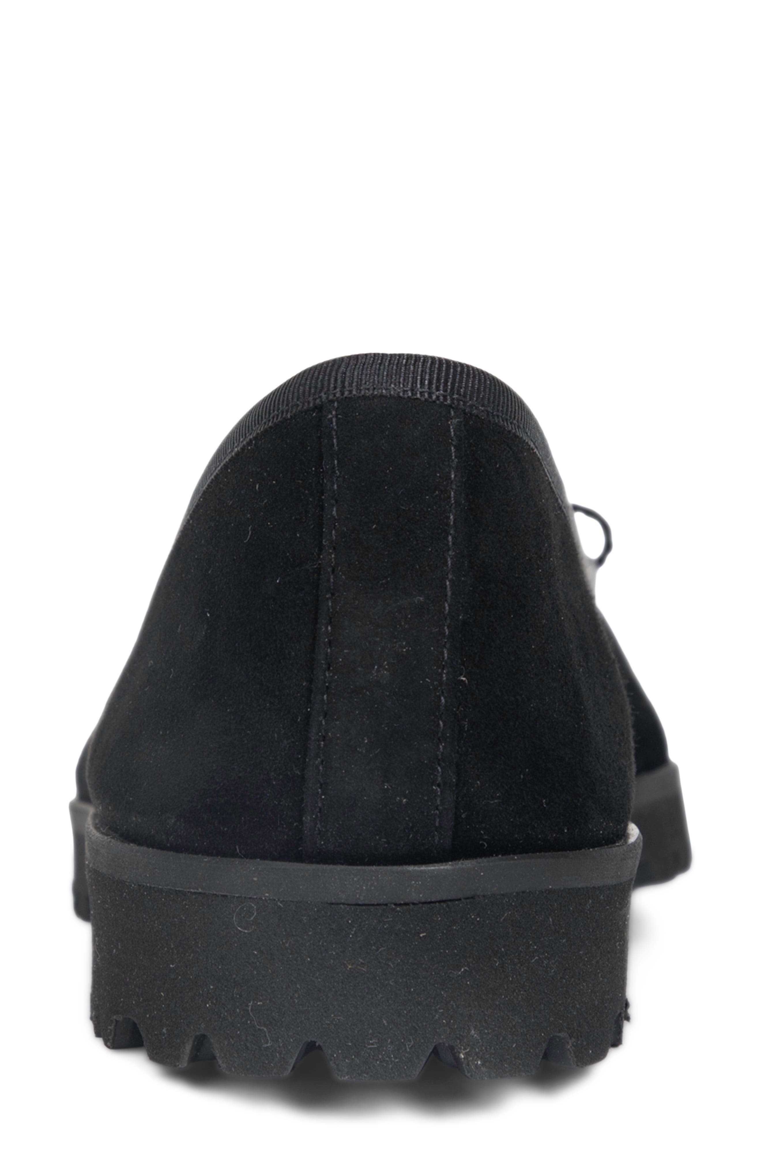 PAUL MAYER Bravo Lug Sole Ballet Flat, Alternate, color, Black Suede