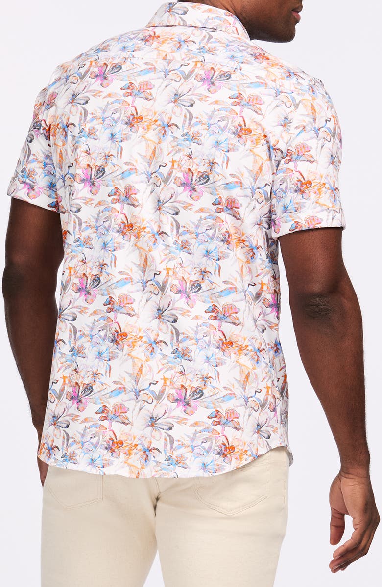 Robert Graham Short Sleeve Stretch Cotton Button-Up Shirt, Alternate, color, 