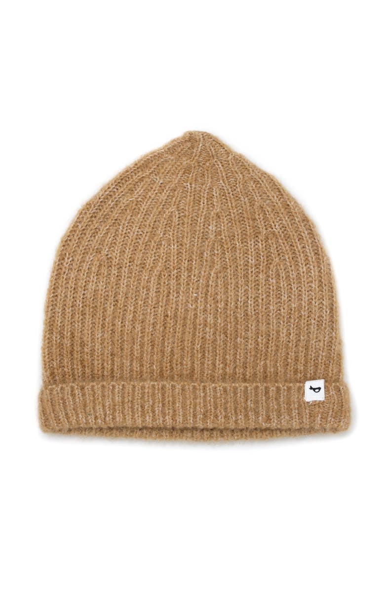 Oh baby! Brand Watchcap Fuzzy Knit- Infant, Main, color, Latte
