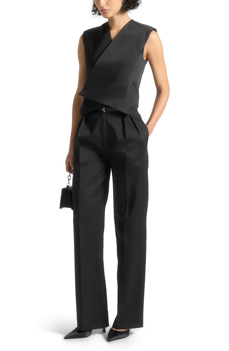 Manière De Voir Laurence Sateen Wrap Waistcoat, Alternate, color,