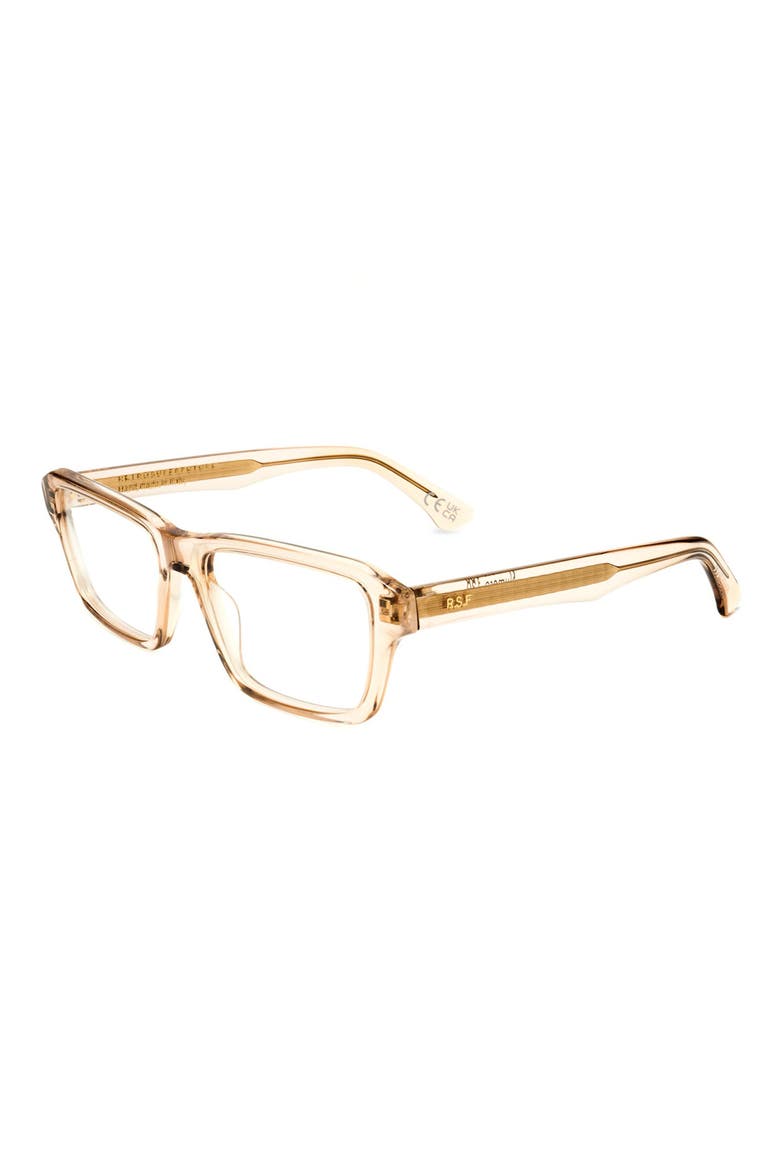 55mm Rectangle Optical Glasses, Alternate, color, CLEAR