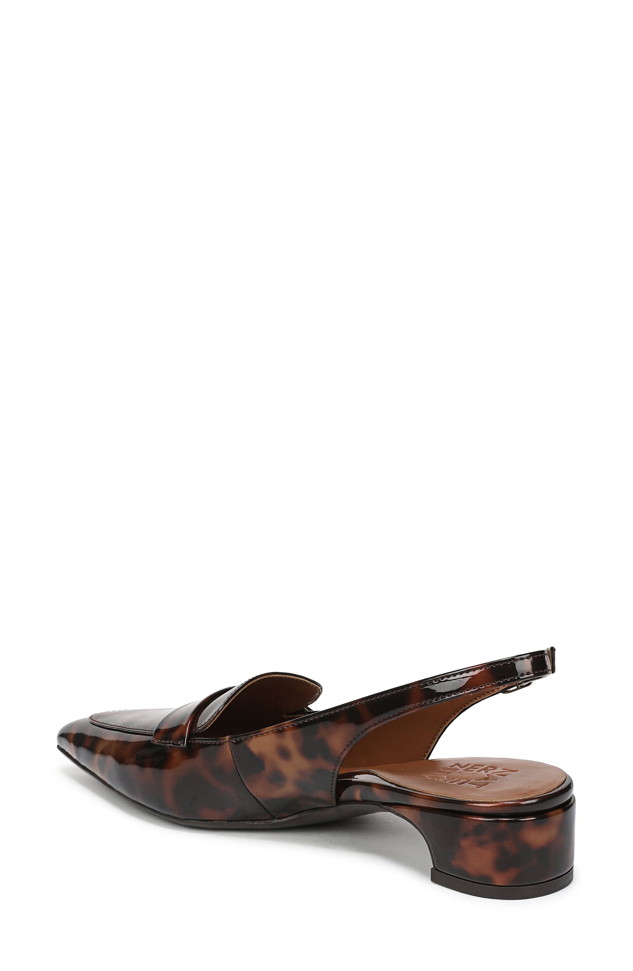 Sloane Pointed Toe Slingback Pump, Alternate, color, TORTOISE BROWN FAUX LEATHER