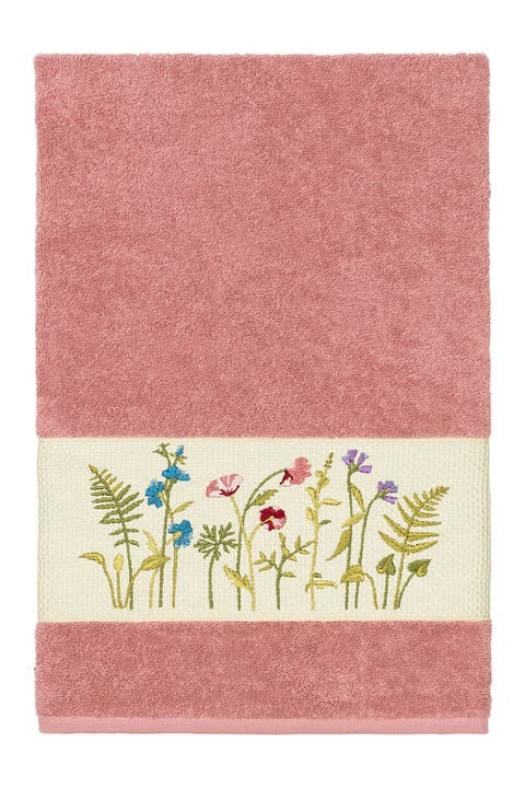Serenity Embellished Bath Towel - Tea Rose