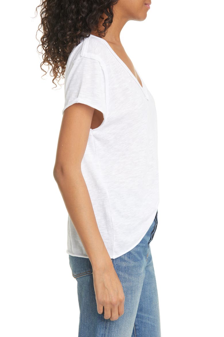 Kaylen Cotton Blend T-Shirt, Alternate, color, WHITE