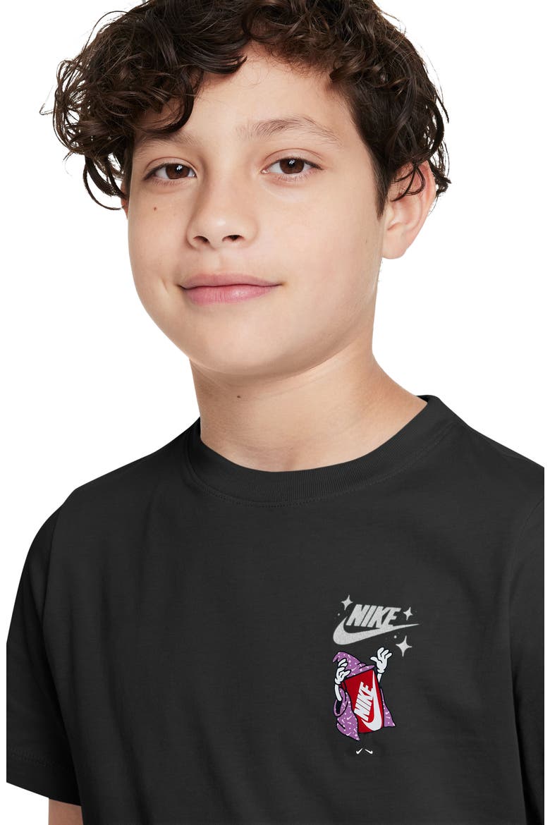 Kids' Sportswear Boxy Graphic T-Shirt, Alternate, color, BLACK