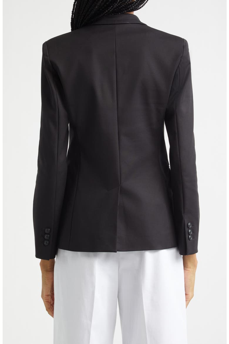 Cotton Blend Blazer, Alternate, color, BLACK SOLID