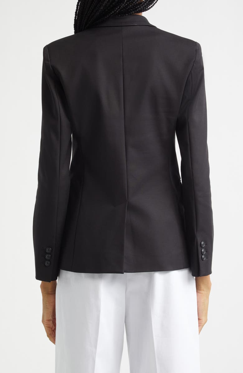 Emporio Armani Cotton Blend Blazer, Alternate, color, Black Solid